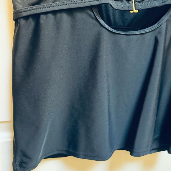 CATALINA Fringe Black Tank Swim Top Size Large - Picture 6 of 16